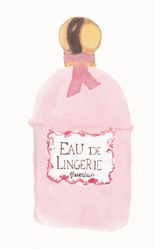 Watercolour ilustrations of beauty products. You can find more of these